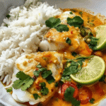 Jasmine Rice With Coconut Lime Fish Curry recipe photo