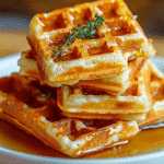 Cornbread Waffle Bites With Smoked Gouda And Honey recipe photo