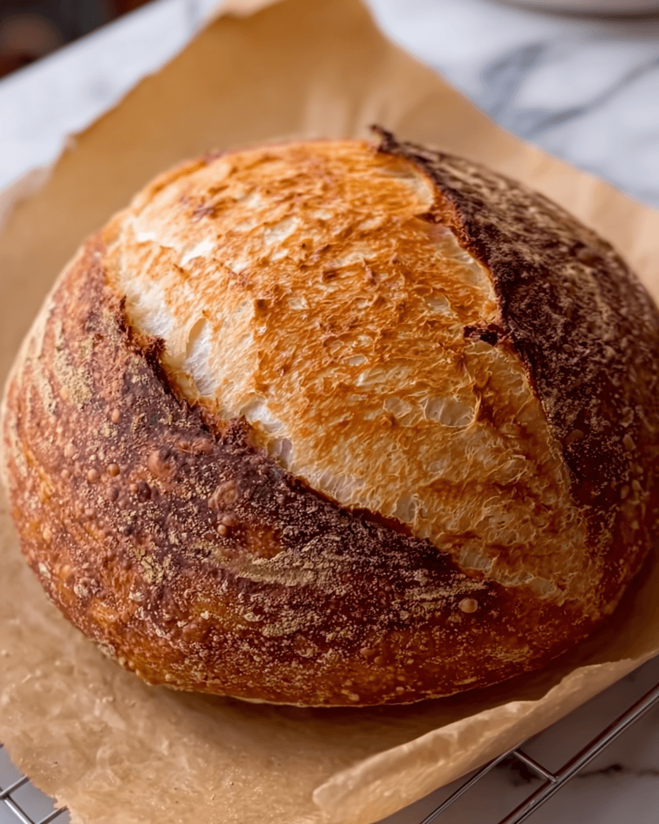 Sourdough bread recipe - crackling crust every time recipe photo